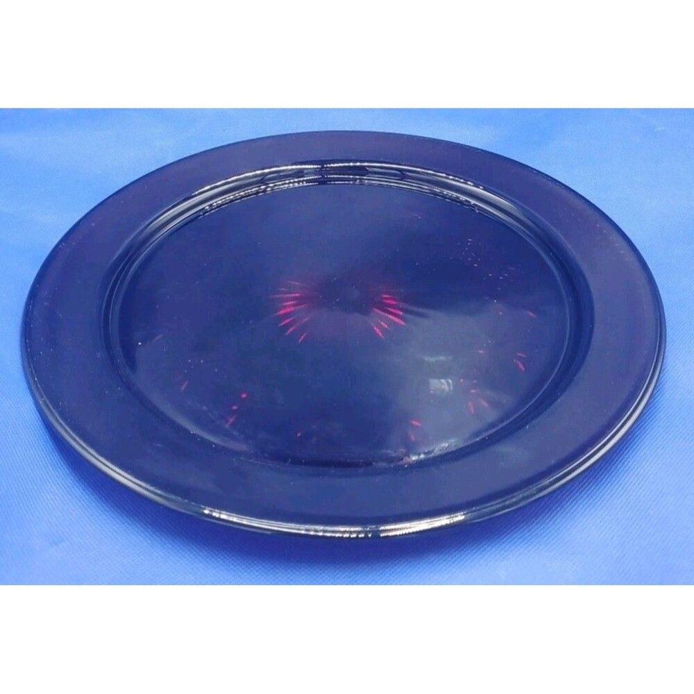 Cristal D'Arques-Durand Antique Ruby Red Torte Plate Serving Cake 12.75” Platter